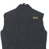 JACK WOLFSKIN Mens Black Outdoor Jacket S Polyester Blend Plain Zip Sleeveless
