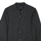 VALENTINO Mens Black Wool Blend Blazer Jacket L Classic Tailored Button Closure