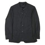 VALENTINO Mens Black Wool Blend Blazer Jacket L Classic Tailored Button Closure
