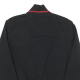 DKNY Mens Black Red Zip Jacket M Cotton Blend Plain Lightweight Casual