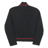DKNY Mens Black Red Zip Jacket M Cotton Blend Plain Lightweight Casual