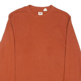 LEVI'S Womens Orange Long Sleeve Crew Neck Cotton Blend T-Shirt S Classic Fit