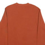 LEVI'S Womens Orange Long Sleeve Crew Neck Cotton Blend T-Shirt S Classic Fit