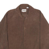 TARLETON Mens Brown Corduroy Shirt L Long Sleeve Button Closure Classic Fit