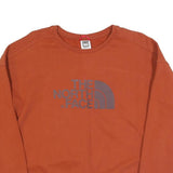 THE NORTH FACE Mens Rust Orange Crew Neck M Cotton Blend Sweatshirt Pullover