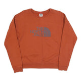 THE NORTH FACE Mens Rust Orange Crew Neck M Cotton Blend Sweatshirt Pullover