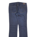 GUESS Womens Jeans Blue Regular Straight Denim Dark W32 L34 Zip Cotton Blend