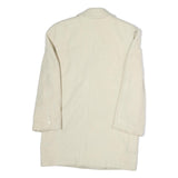 AQUASCUTUM Womens Cream White Double Breasted Jacket L Cotton Blend Button