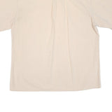 Mens Beige Cotton Short Sleeve Shirt 3XL Casual Summer Light Fabric