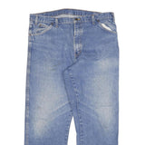 DICKIES Mens Regular Fit Straight Blue Denim Jeans W40 L30 Classic Zip Cotton