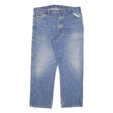 DICKIES Mens Regular Fit Straight Blue Denim Jeans W40 L30 Classic Zip Cotton