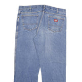 DICKIES Mens Regular Fit Straight Blue Denim Jeans W40 L30 Classic Zip Cotton