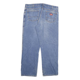 DICKIES Mens Regular Fit Straight Blue Denim Jeans W40 L30 Classic Zip Cotton