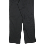 DICKIES Mens Regular Black Cotton Blend Trousers W36 L34 Workwear Zip Closure