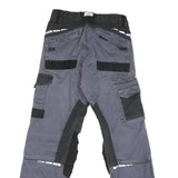 DICKIES Mens Cotton Blend Grey & Black Workwear Regular Straight Trousers W28