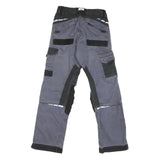 DICKIES Mens Cotton Blend Grey & Black Workwear Regular Straight Trousers W28