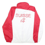 ERIMA Mens Red & White Suisse Zip Jacket M Polyester Blend Plain Sportswear