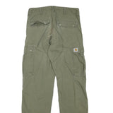 CARHARTT Mens Cotton Blend Green Regular Fit Straight Leg Trousers W30 L32