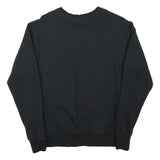 ELLESSE Womens Black Sweatshirt Crew Neck UK 14 Cotton Blend Logo Pullover