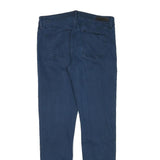 CALVIN KLEIN Womens Cotton Blend Blue Slim Skinny Trousers W30 L30 Zip Closure