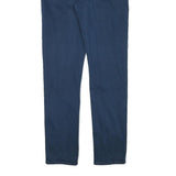 CALVIN KLEIN Womens Cotton Blend Blue Slim Skinny Trousers W30 L30 Zip Closure