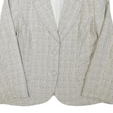Womens Beige Acrylic Blend Button Jacket S Woven Classic Stylish Lightweight