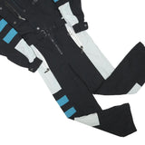 HEAD Mens Black & Grey Blue Stripe Polyester Blend Dungarees Slim S W29 L30