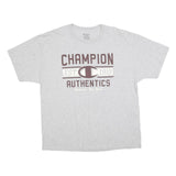 CHAMPION Mens Grey XL Graphic T-Shirt Short Sleeve Crew Neck Authentic Print