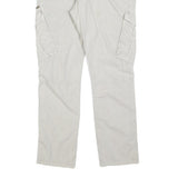 CANDA Mens Slim Beige Cargo Trousers Cotton Blend W36 L30 Utility Zip Pocket
