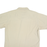 RED HEAD Mens Beige Cotton Fishing Short Sleeve Shirt XL Pocket Embroidery