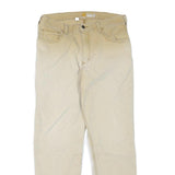 CARHARTT Mens Cotton Blend Beige Regular Fit Straight Leg Trousers W34 L32