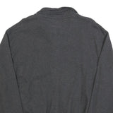 DROLE Mens Charcoal Zip Up Jacket L Cotton Blend Plain Casual Zip Fastening