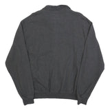 DROLE Mens Charcoal Zip Up Jacket L Cotton Blend Plain Casual Zip Fastening