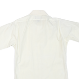 CHALLENGER Mens White Short Sleeve Shirt M Polyester Blend Classic Button Front