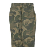 HOLLISTER Womens Cotton Blend Green Camouflage Slim Drawstring Trousers W30 L26