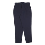 BIANCA Womens Wool Blend Navy Slim Tapered Trousers W32 L30 Formal Workwear
