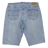 WRANGLER Mens Denim Blue Casual Shorts L W38 Cotton Blend Zip Closure