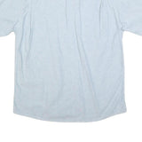 PRO MODA Mens Light Blue Cotton Blend Short Sleeve Shirt L Pockets Casual