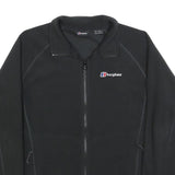 BERGHAUS Mens Black Jacket S Polyester Plain Zip Comfortable Classic Outdoor