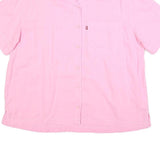 LEVI'S Womens Pink Cotton Blend Shirt S Casual Summer Button Pocket
