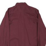 WRANGLER Mens Maroon Cotton Blend Shirt S Button Front Long Sleeve Casual