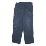 DICKIES Womens Navy Blue Relaxed Cargo Trousers W31 L27 Cotton Blend Zip