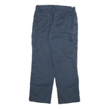 DICKIES Womens Navy Blue Relaxed Cargo Trousers W31 L27 Cotton Blend Zip