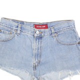 LEVI'S Womens Shorts Blue Denim Casual Cut-Off M W30 Distressed Hem