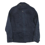 BARBOUR Womens Navy Blue Belted Cotton Blend Double Breasted Jacket UK 12