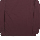 CARHARTT Mens Maroon Long Sleeve Crew Neck Pocket T-Shirt L Cotton Blend