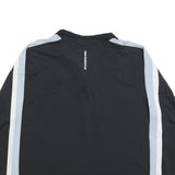 NEW BALANCE Womens Black & Light Blue 1/4 Zip Pullover Sweatshirt 2XL Relaxed