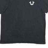 TRUE RELIGION Mens Black Graphic T-Shirt XL Short Sleeve Crew Neck Cotton Blend