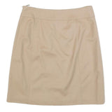 WEEKEND MAX MARA Womens Beige Mini Woven Plain Skirt M Classic Style