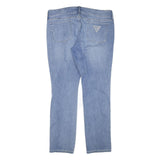 GUESS Womens Jeans Blue Slim Straight Denim Light W38 L31 Stylish Comfort